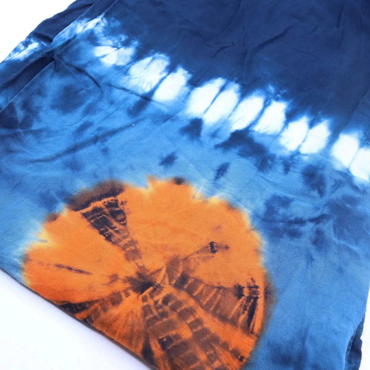 Japanese Style Lounge Pants - Teal & Orange - M