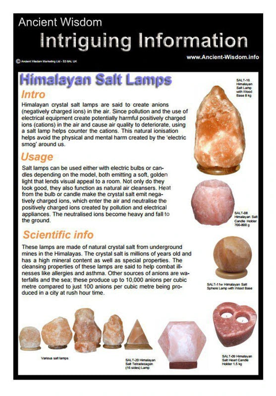 Salt Lamp Information Sheet