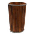Large Wooden Storage Tub  Brown