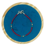 Nepalese Extra Fine Gem Bracelet - Coral Tribal Bead