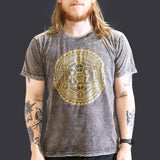 Nomad Sari Stonewashed Cotton T-Shirt  Chakra  Dark Grey  Large
