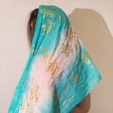Nomad Sari Summer Turtle Print Scarf  Turquoise (18050 cm)