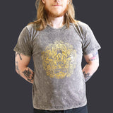Nomad Sari Stonewashed Cotton T-Shirt  Hamsa  Dark Grey  Large