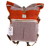 Hemp Trekking Rolling Backpack - Sunset Orange