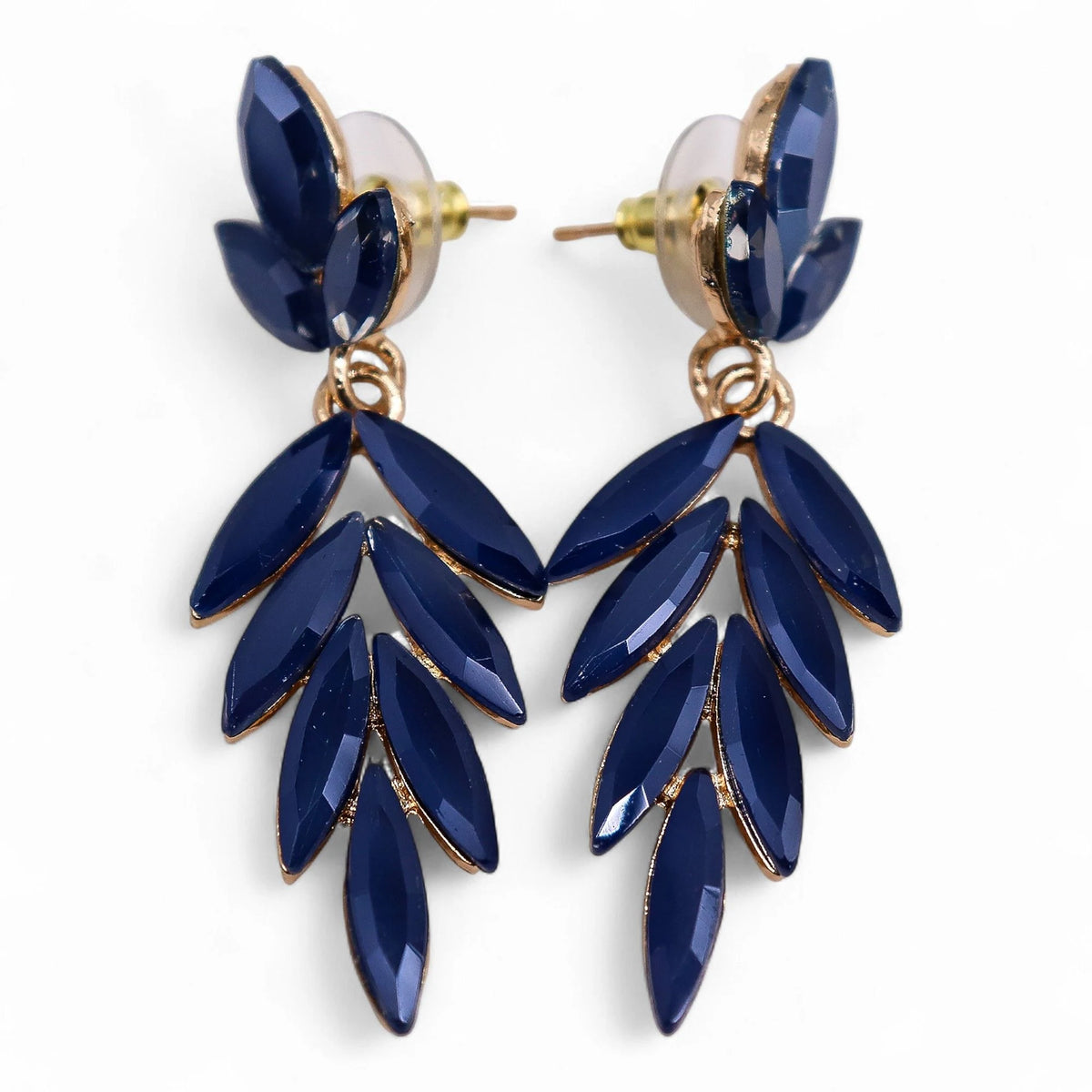 Royal Blue - Vintage Glass - Long Drop - Earrings