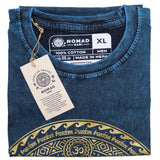 Nomad Sari Stonewashed Cotton T-Shirt  Chakra  Blue  XL