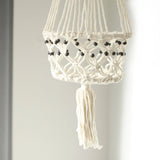 Macrame Pot Holder - Lrg Single Beaded