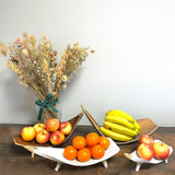 Coconut Leaf Fruit Bowl Set - Whitewash