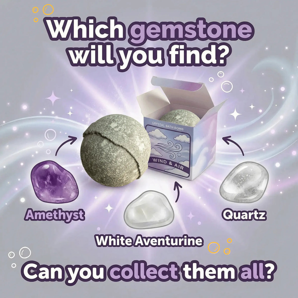 Elemental Crystal Bath Bomb - Air