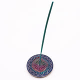 Soapstone Disc Incense Holder - Lotus in Lotus