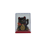 Mini Solar Powered Money Cat in Box - Black