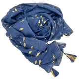Nomad Sari Pareo  Sea Blue & Gold Fish Print