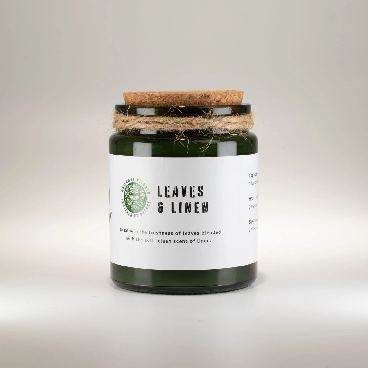 Greenman Woodwick Soy Candle - Leaves & Linen