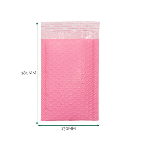Pink Poly Bubble Envelope (130x180+40mm)