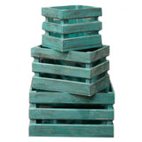 Wooden Storage Crates  Greenwash (Set of 3)