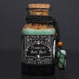 Ancient Witch Bath Spell Potion & Aventurine Crystal Amulet - Prosperity