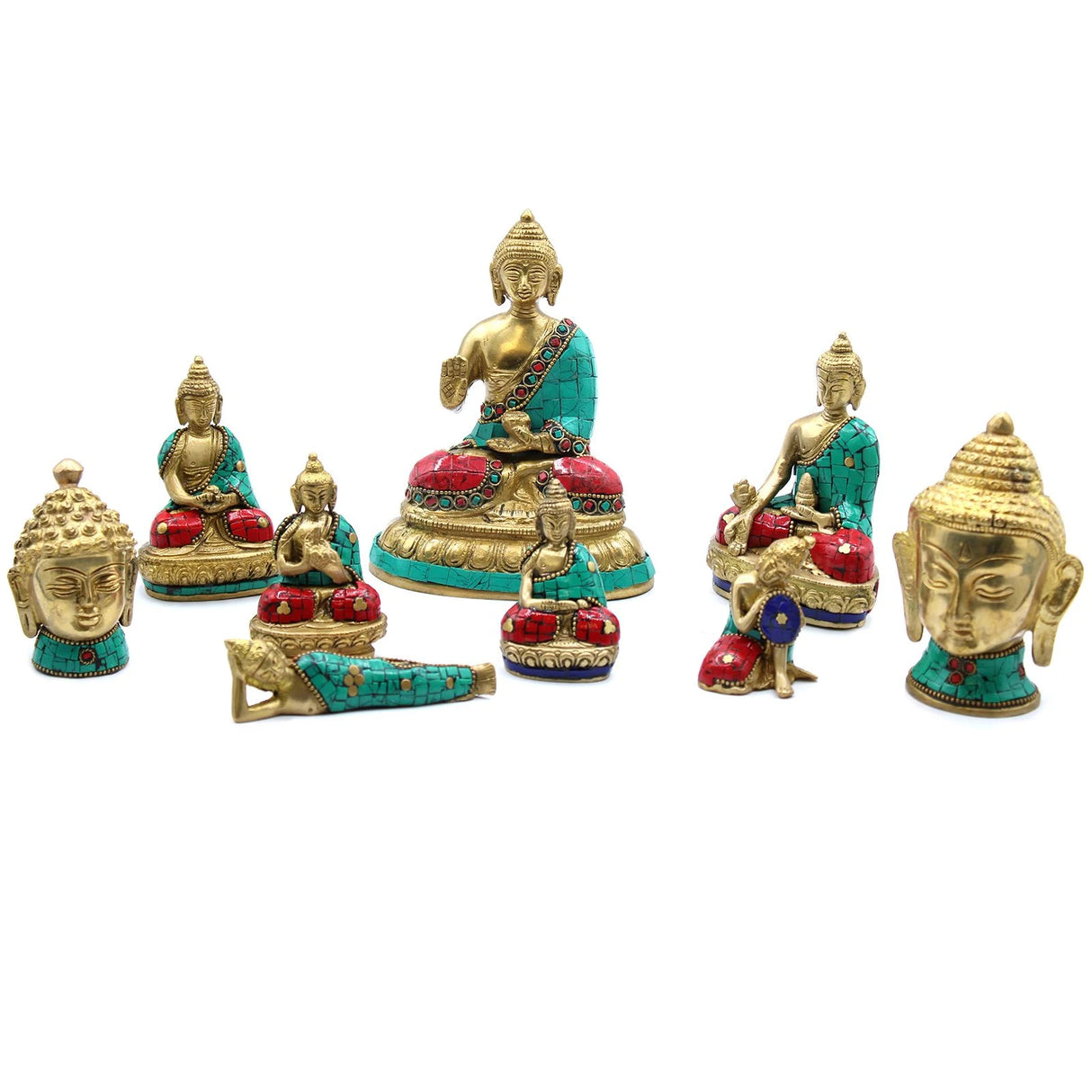 Brass Buddha Figure - Hands Up - 7.5 cm