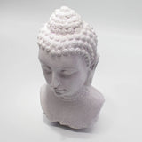 Buddha Bust Lamp Lavender Crackle - Oval Stand