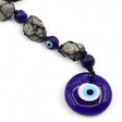 Hanging Stone Pendant - Pirite Stones & Beads- Evil Eye