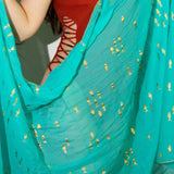 Nomad Sari Pareo  Turquoise & Gold Fish Print