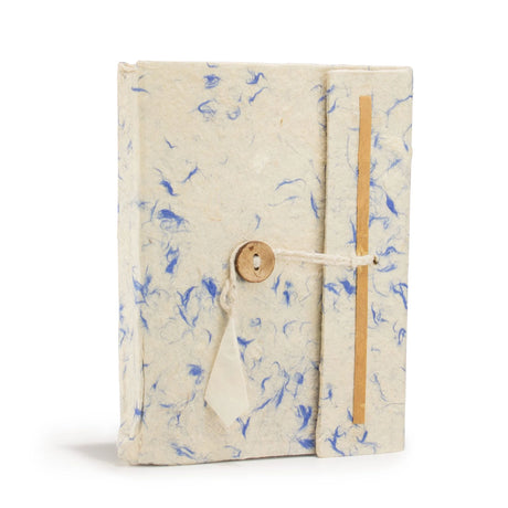 Lokta Mixed Blue Cotton Notebook  Medium (15x12cm)  45 Leaves