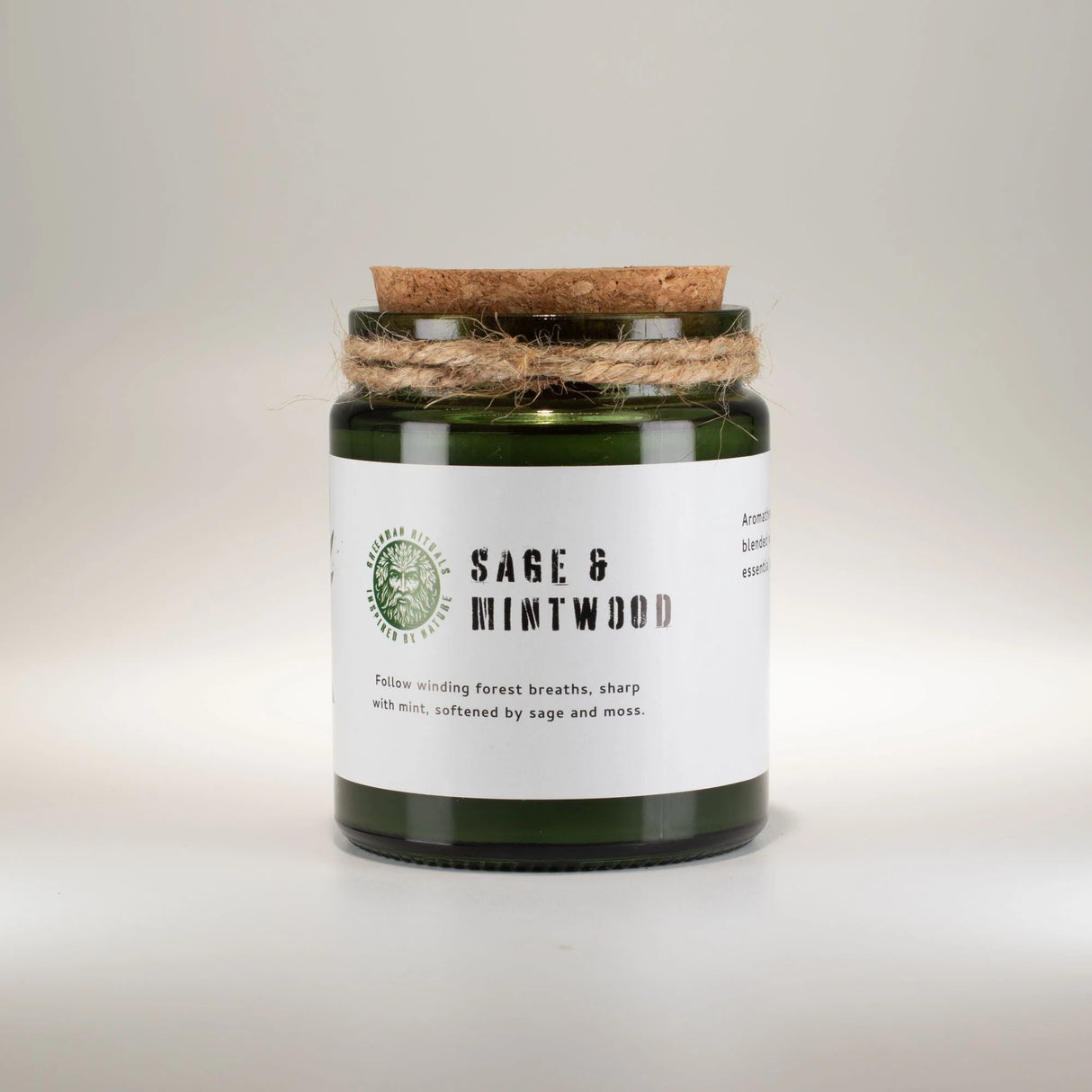 Greenman Woodwick Soy Candle - Sage & Mintwood