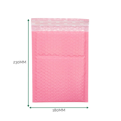Pink Poly Bubble Envelope (180x230+40mm)