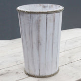 Name Large Wooden Storage Tub  Whitewash