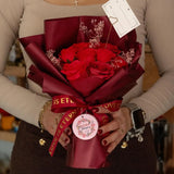 Large Red Roses Bouquet - Love is Eternal -  Gift Card