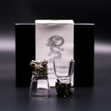 Gift Set of 6 Shot Glasses (50ml) - Wild Forest Creatures - Antique Bronze