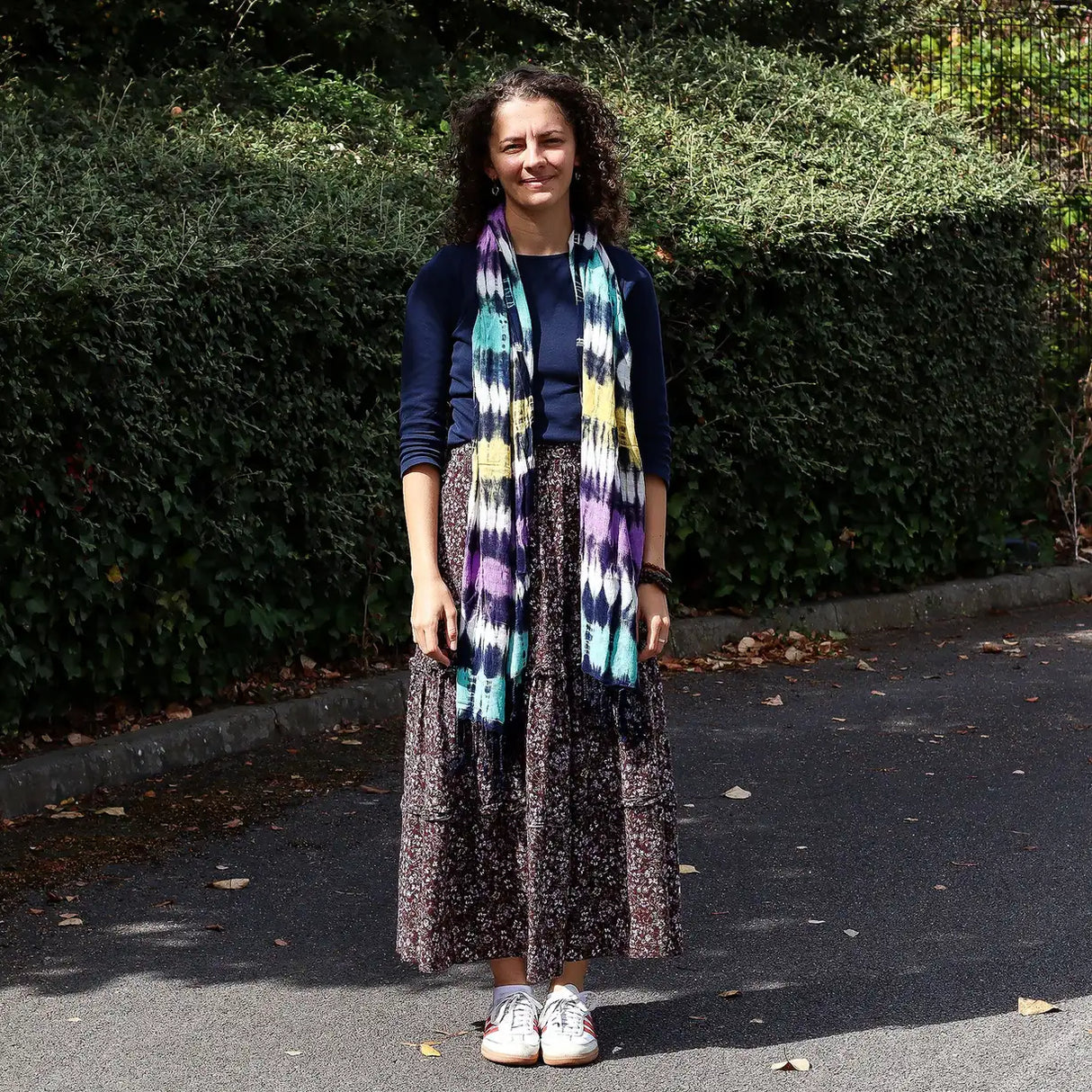 Boho Java Art Stole/Scarf - Multi Stripes - 62x200cm