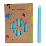 Solid Colour Dinner Candle Set - Pack of 21 - Rustic Aqua