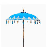 Bali Patio Parasol - Cotton - Turquoise Decor - 1.5m