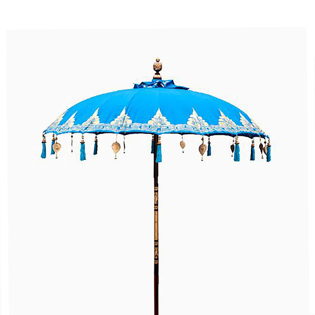 Bali Patio Parasol - Cotton - Turquoise Decor - 1.5m
