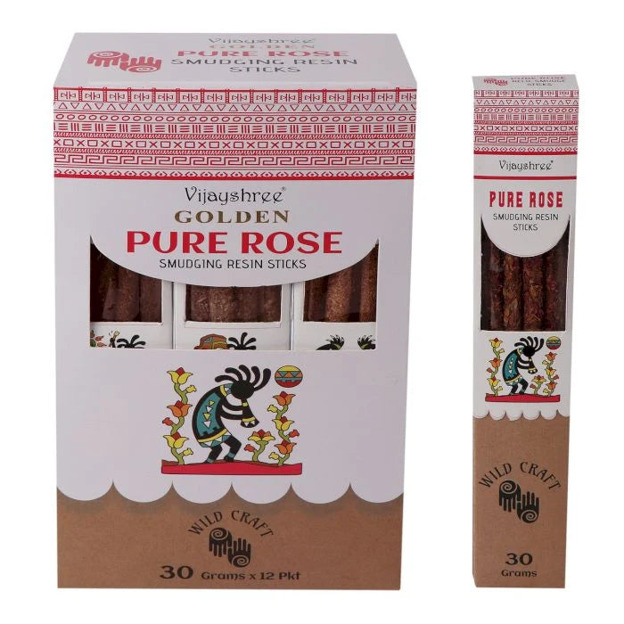 Golden Pure Rose Smudging Resin Sticks  30g