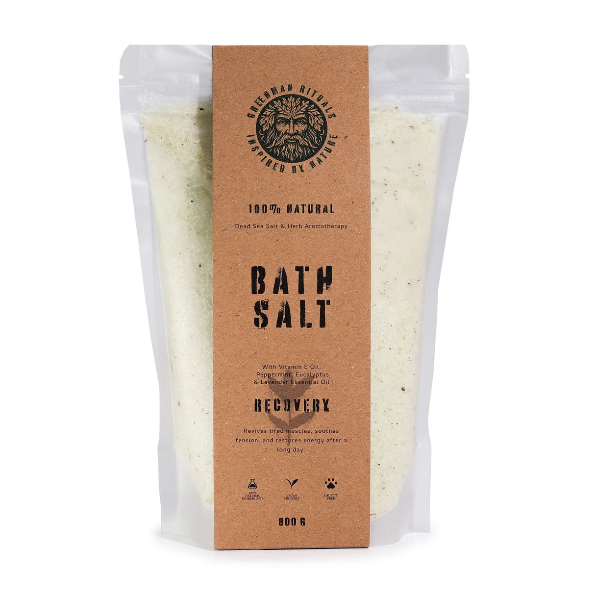 Greenman Rituals Menthol Aromatherapy Epsom Bath Salt  Recovery