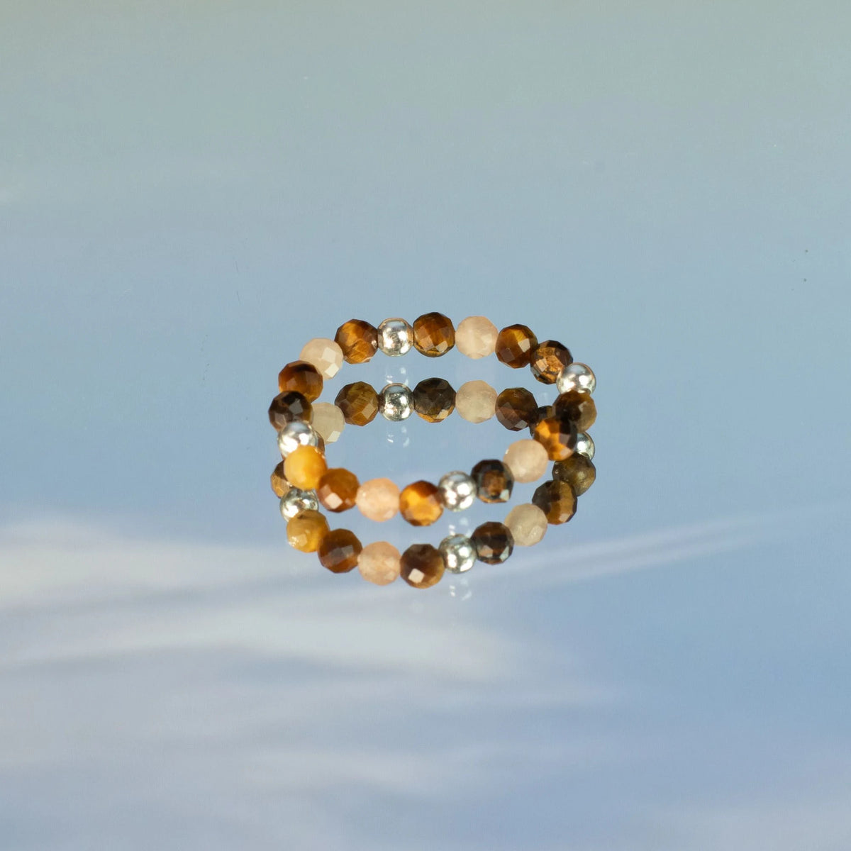 Nymph Spirit Gemstone Ring Set - Sea Sunset