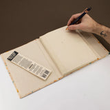Lokta Mixed Colour Cotton Notebook  Large (21x15cm)  45 Leaves  Includes Bookmark