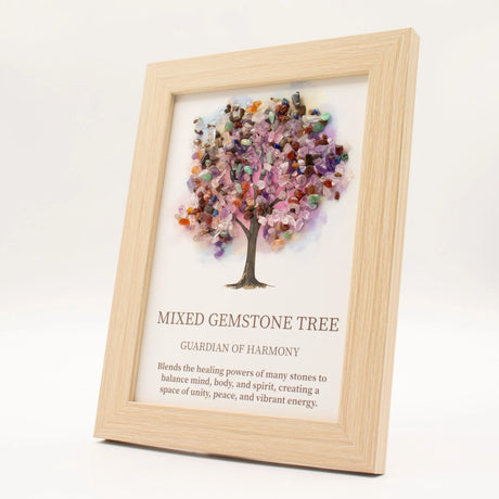 Gemstone Picture - Tree of Life - Multi  (20x14.7x1cm)
