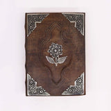 Heafty Red Tan Book - Zinc Rose Decor - 200 Deckle Edges Pages - 26x18cm