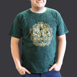 Nomad Sari Stonewashed Cotton T-Shirt  Hamsa  Green  XL