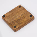 Big Square Trinket Tray 15x15x2.5cm - Mushroom Design Teal