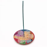 Soapstone Disc Incense Holder - 7 Flower of Life