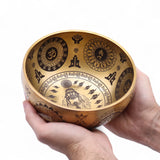 Pure Brass Etched Yogi - Set of 4 - Approx 3.85kg