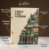 Lokta Inspiration Notebook  A Breath  Large (21x15cm)  45 Leaves  Includes Bookmark