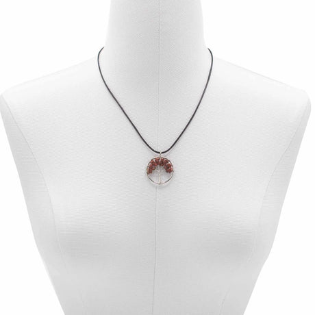 Tree of Life Pendant - Red Jasper