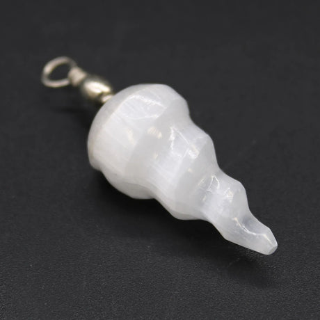 Selenite Spiral Pendant