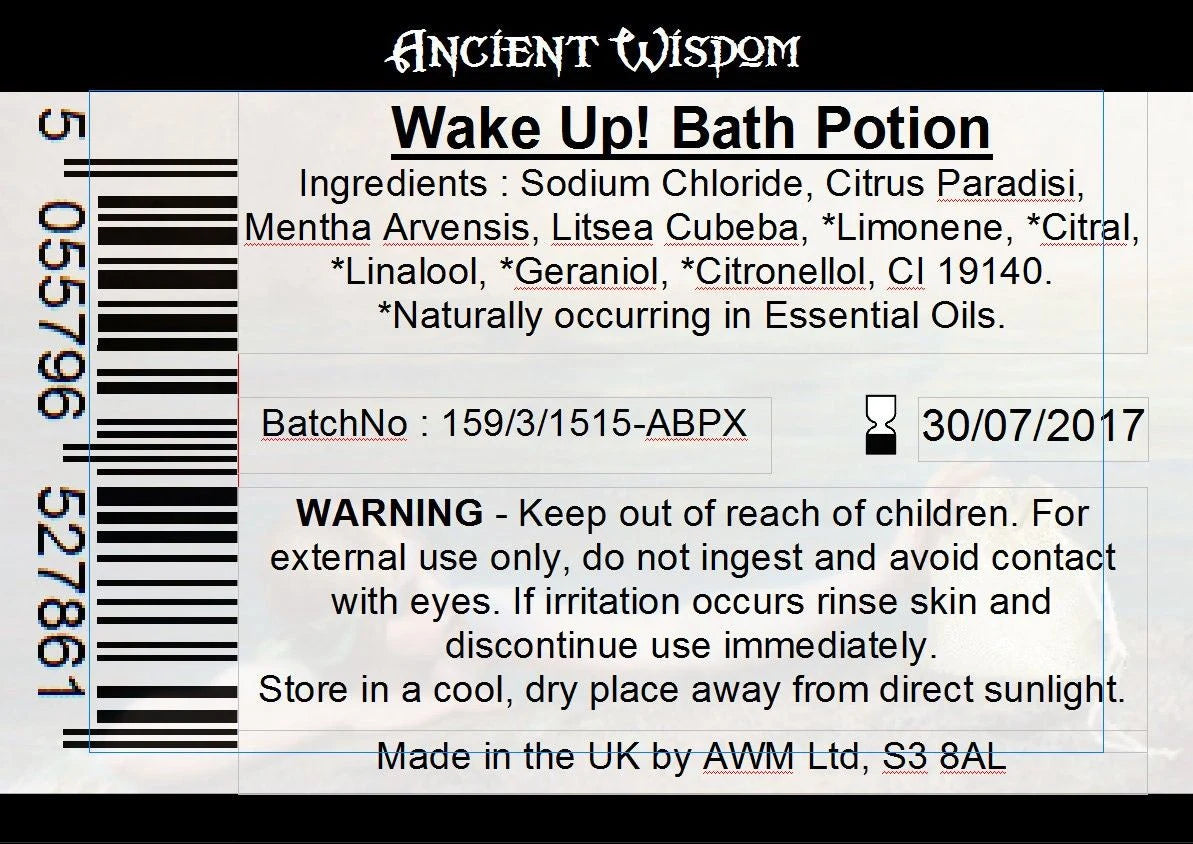 Bag Labels for Wake Up  (4 sheets of 18)