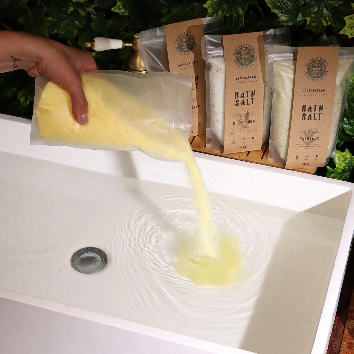 Greenman Rituals Vitamin C & Mandarin Epsom Bath Salt  Glow & Go