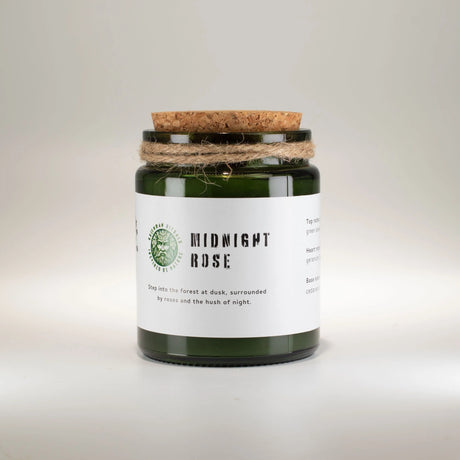 Greenman Woodwick Soy Candle - Midnight Rose